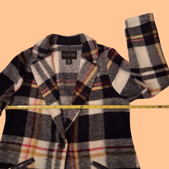RACHEL ZOE Plaid Jacket Lightweight Women's Size Medium - Picture 8 of 13